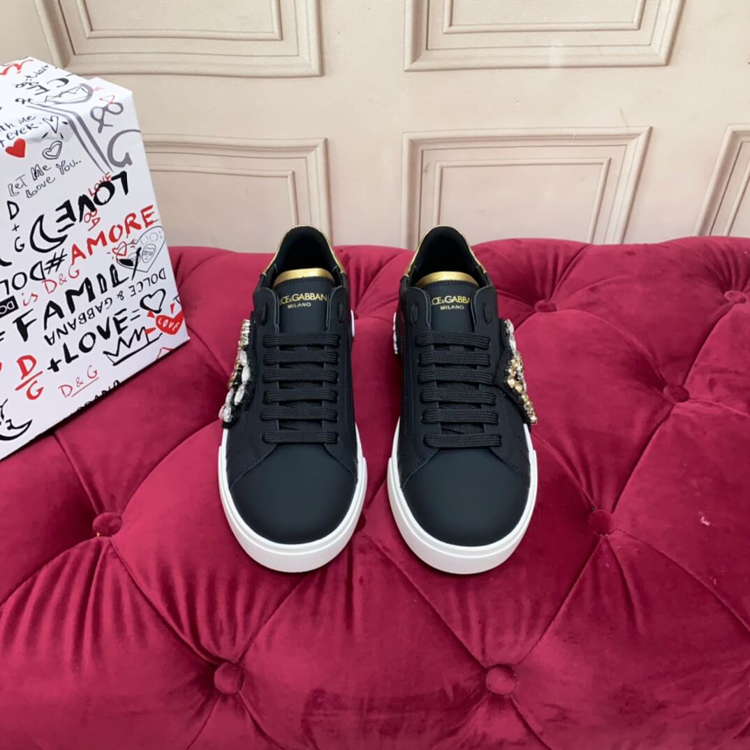 Dolce&Gabbana Portofino vintage calfskin sneakers - Image 5