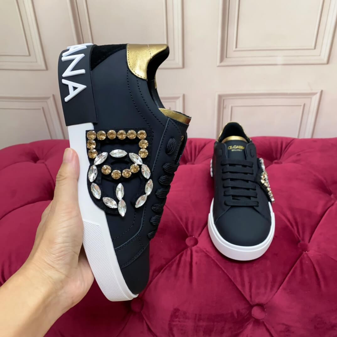 Dolce&Gabbana Portofino vintage calfskin sneakers - Image 7