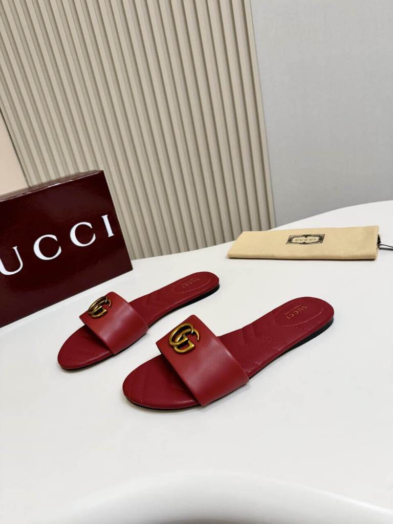 a Gucci Women's Double G slide sandal - Red
