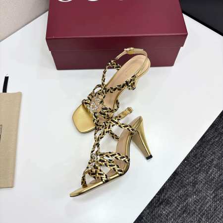 Gucci Women's Gucci Nojum High Heel Sandal - Gold and Black