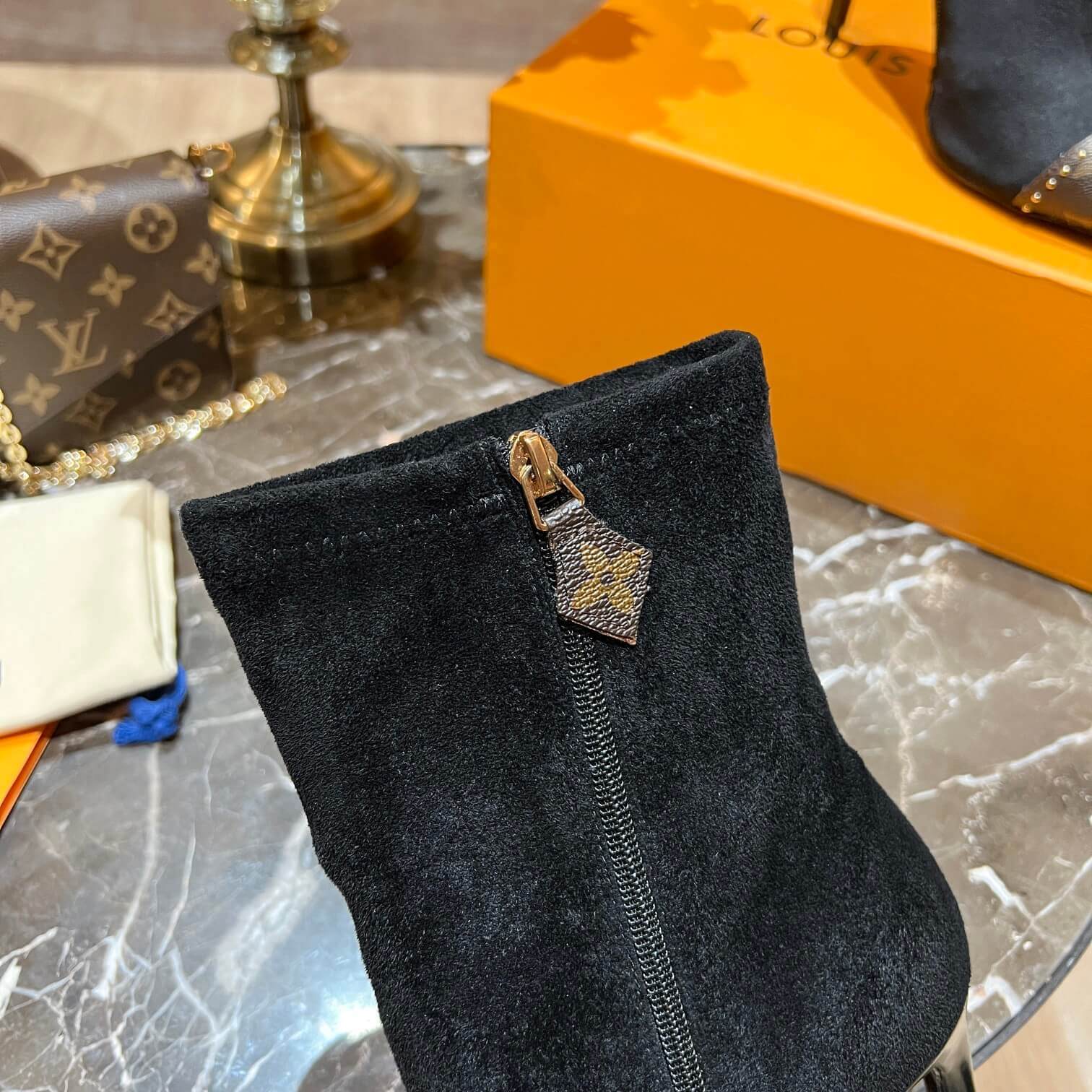 Louis Vuitton Cherie Ankle Boots in Black Leather - Image 6
