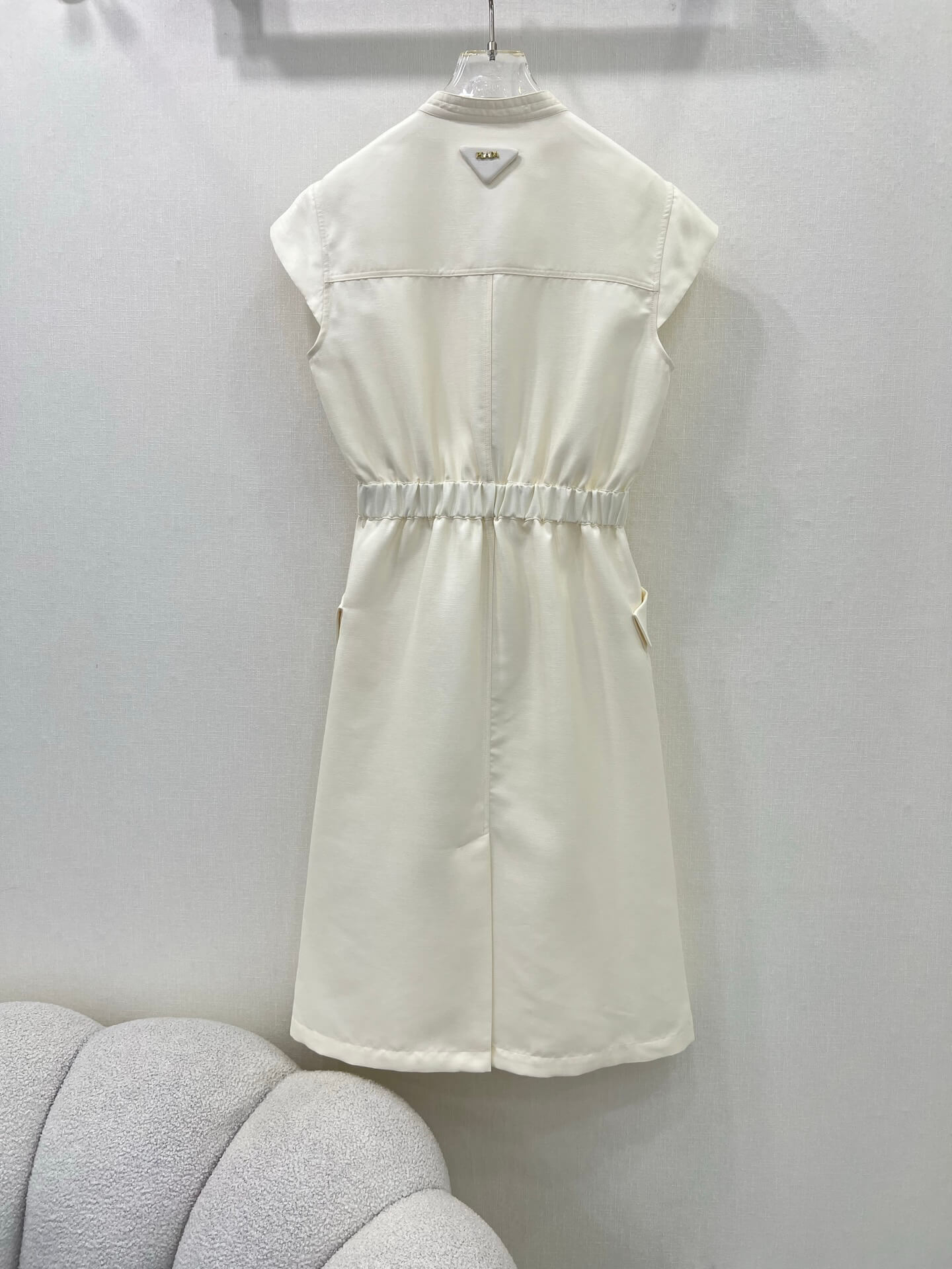 Prada Re-Nylon Sleeveless Gabardine Dress. - Image 9