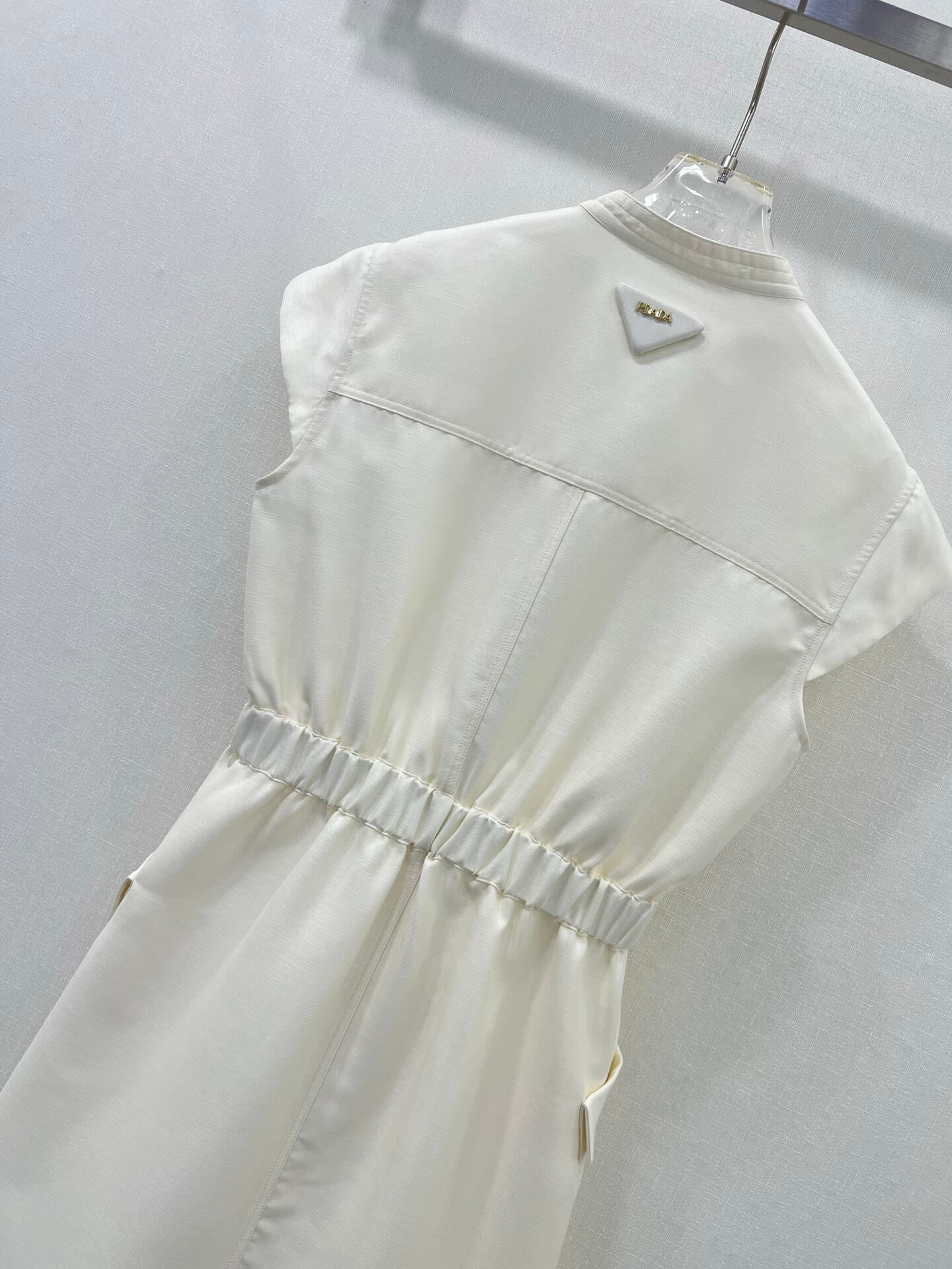 Prada Re-Nylon Sleeveless Gabardine Dress. - Image 10