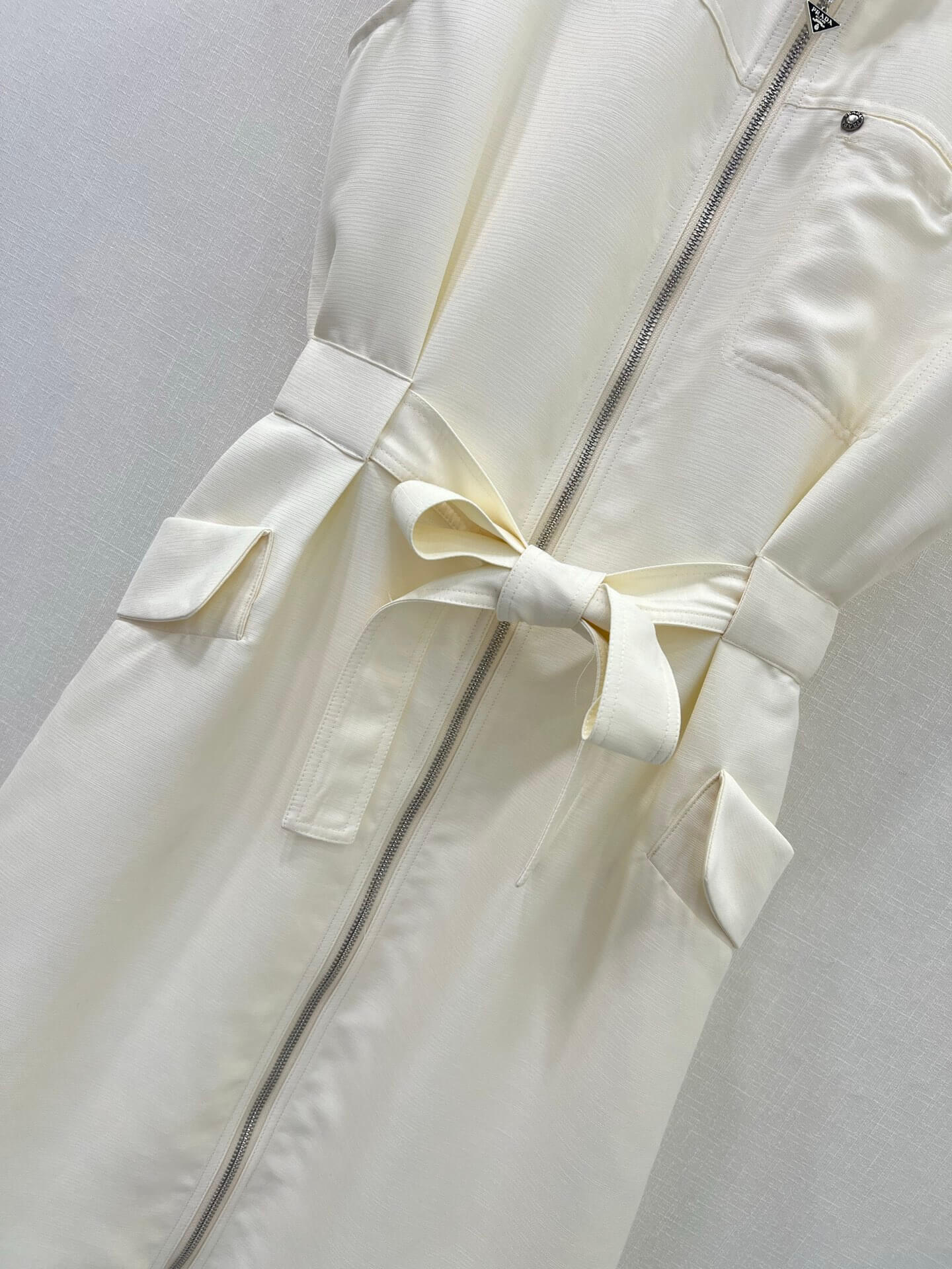 Prada Re-Nylon Sleeveless Gabardine Dress. - Image 7