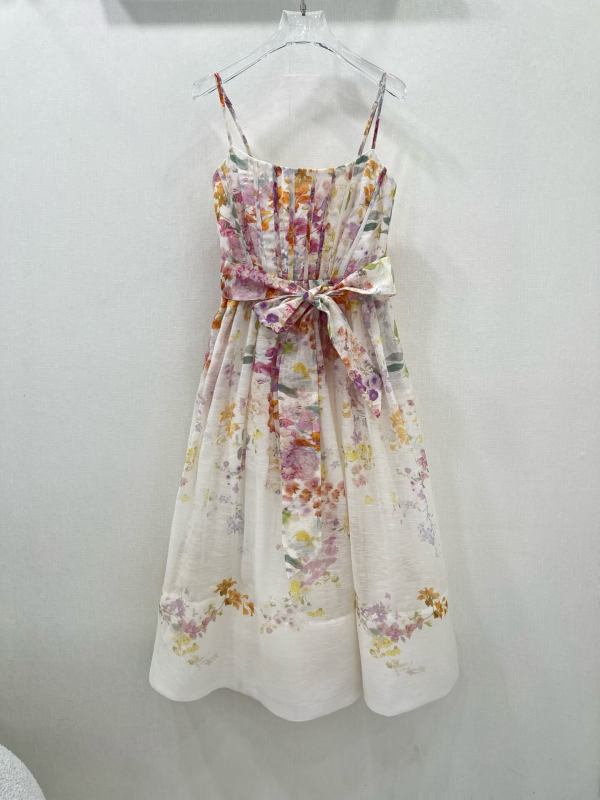 Zimmermann Bliss Floral Corset-Style Cocktail Dress