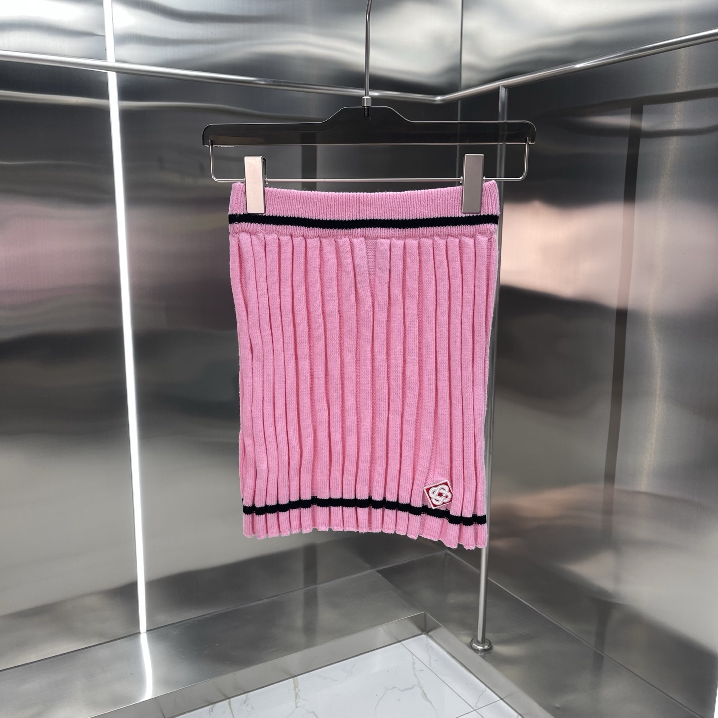 Casablanca Pink Crystal Knit Polo Set - Image 6