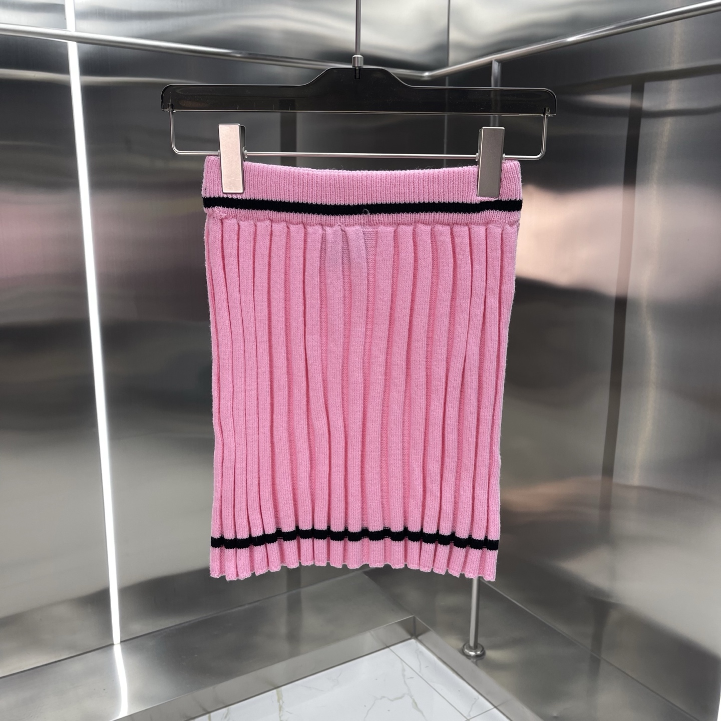 Casablanca Pink Crystal Knit Polo Set - Image 9