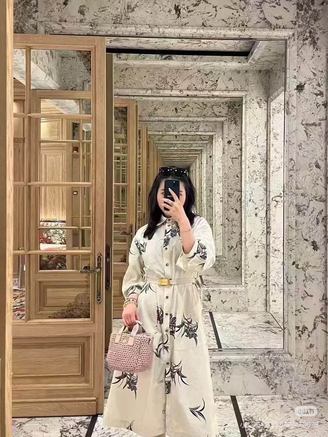 Moncler Floral Print Cotton Shirt Dress - Image 6
