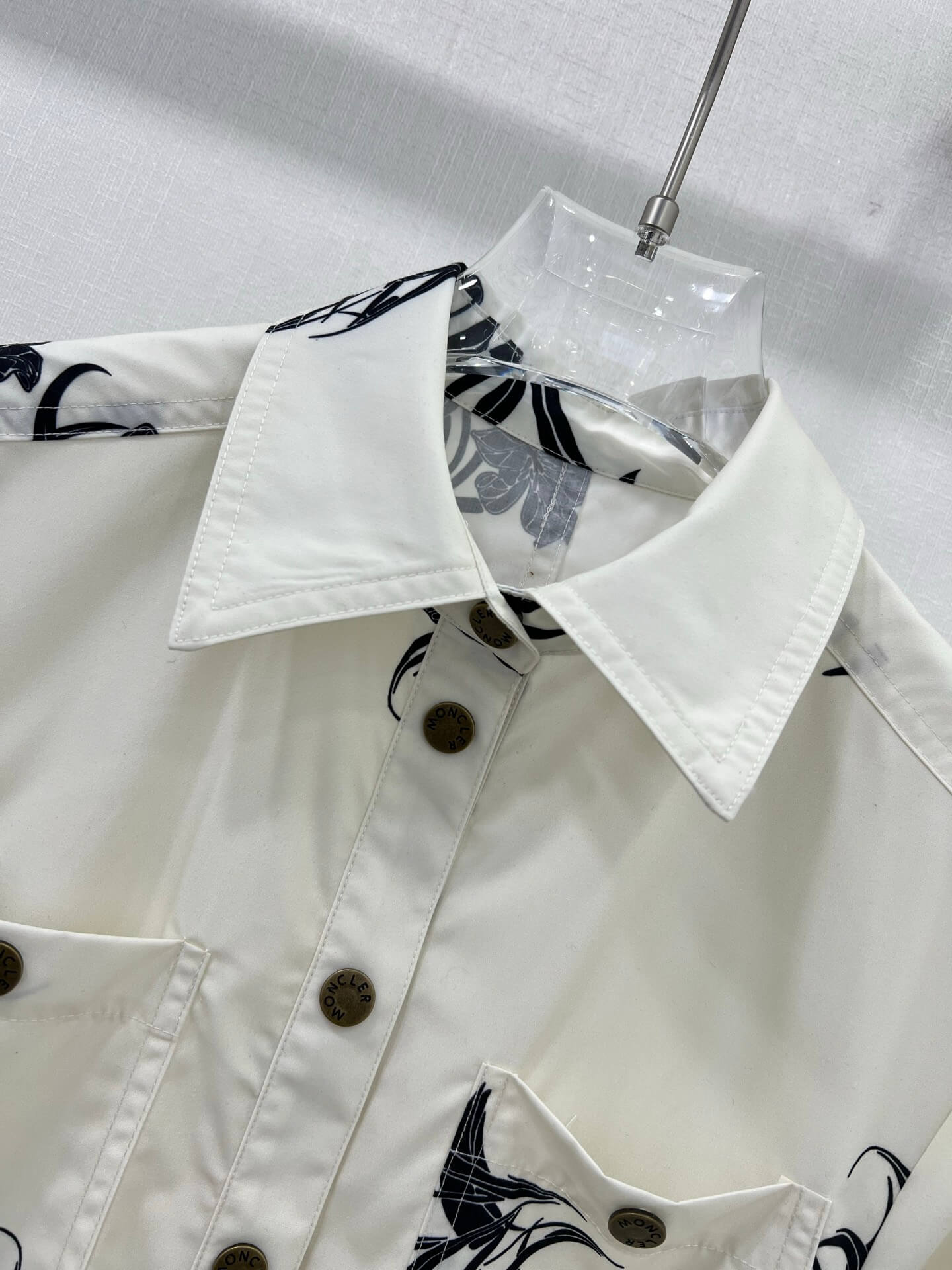 Moncler Floral Print Cotton Shirt Dress - Image 13