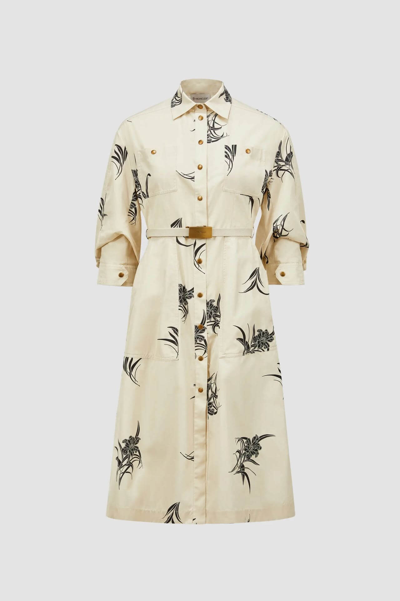 Moncler Floral Print Cotton Shirt Dress - Image 22