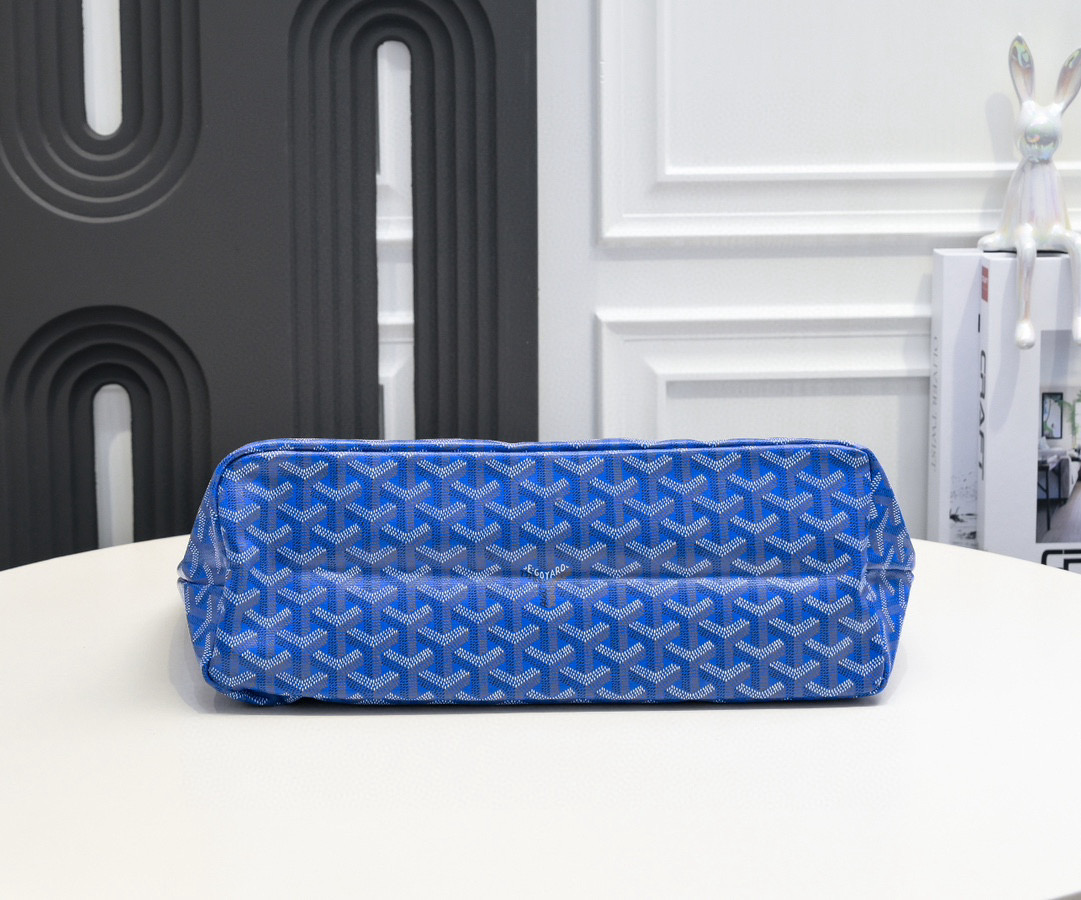 Goyard Bohème GM Hobo Bag in Blue Goyardine Canvas and Chevroches Calfskin