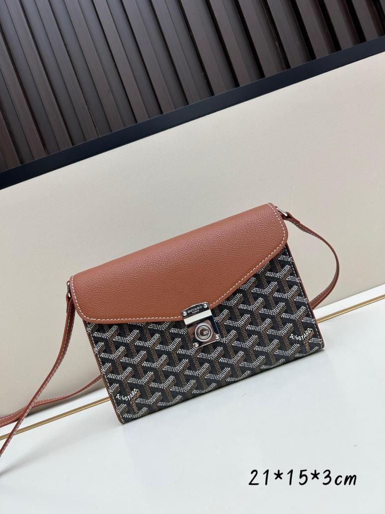 Goyard Tan Goyardine Chypre Wallet-Pouch with Palladium Hardware