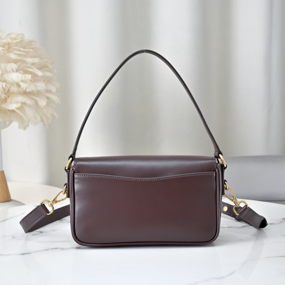 Miu Miu Brown Leather Flap Shoulder Bag
