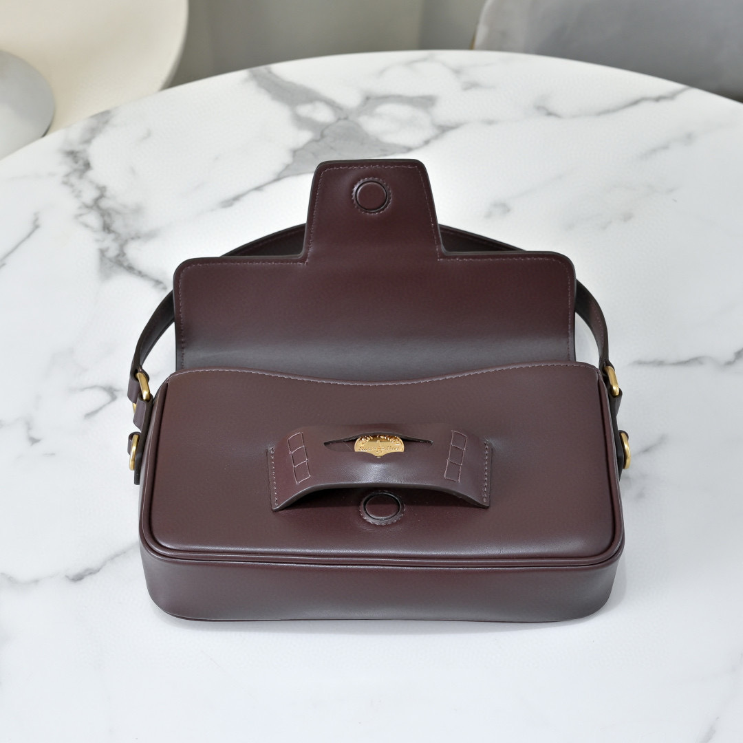 Miu Miu Brown Leather Flap Shoulder Bag