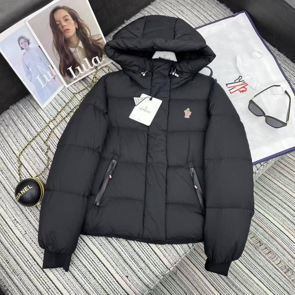 Moncler Black Hooded Down Jacket