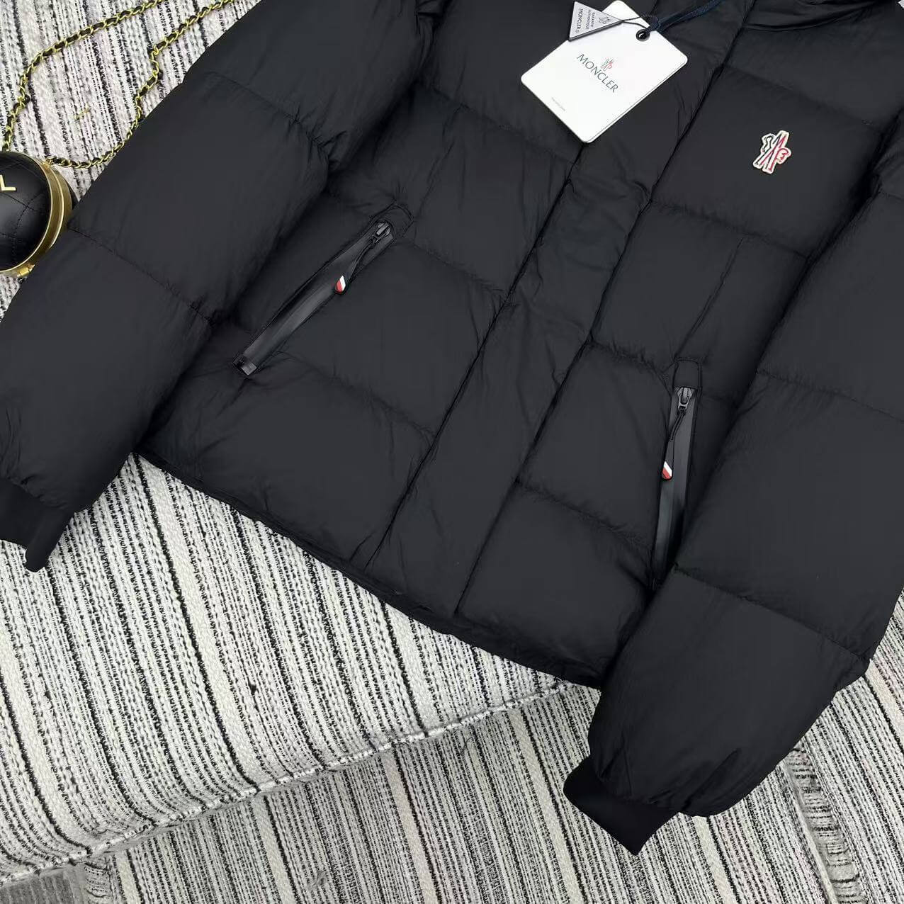 Moncler Black Hooded Down Jacket - Image 4