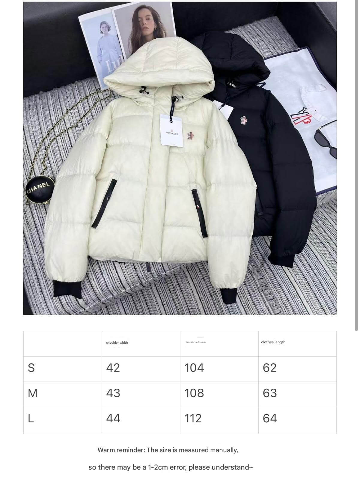 Moncler women's down jacket In Cream - Image 16