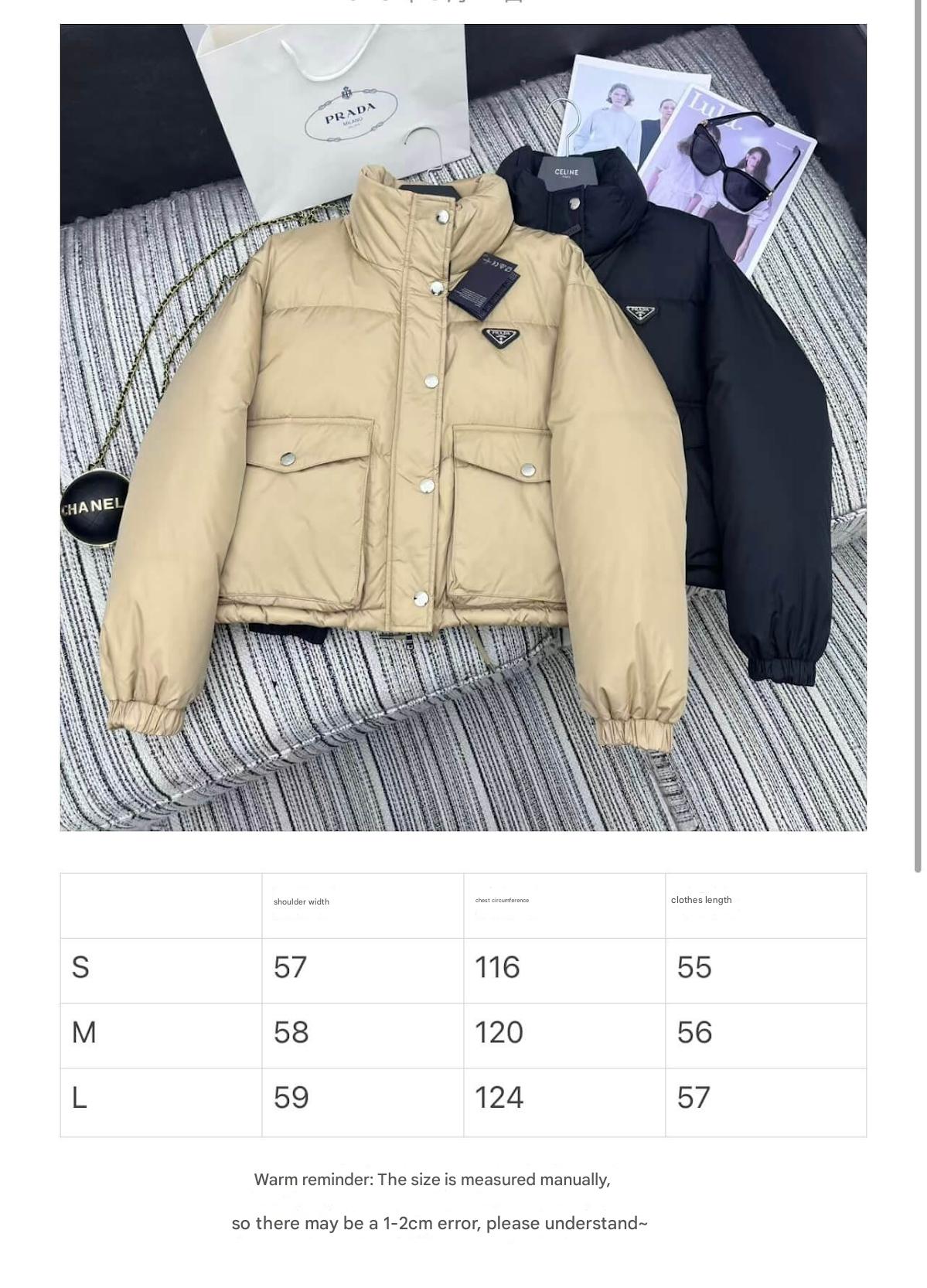 Prada Re-Nylon Cropped Down Jacket in Camel - Image 16