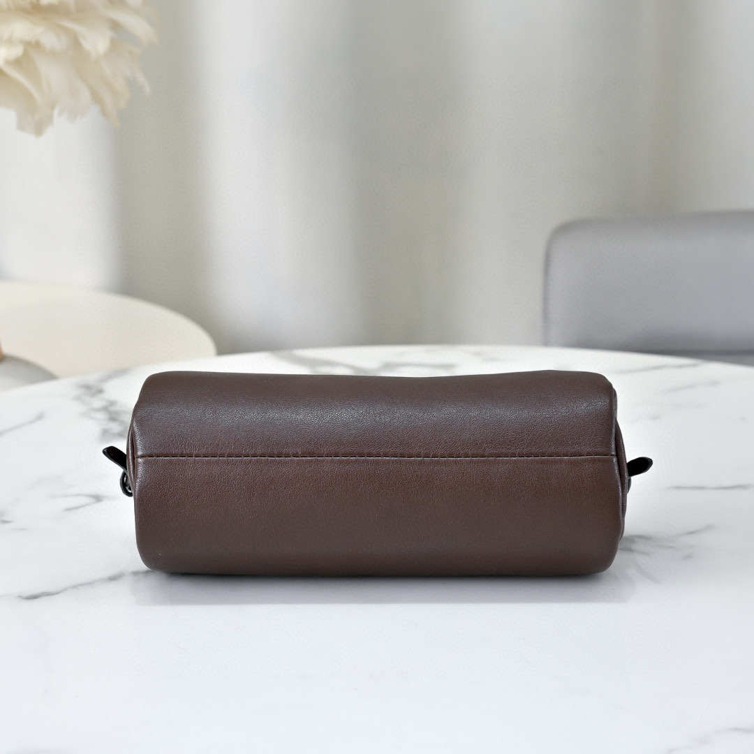 Miu Miu Brown Leather Cylinder Shoulder Bag