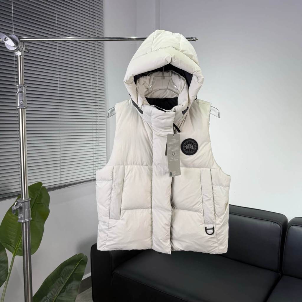 Canada Goose Junction Puffer Women's hooded Vest- White