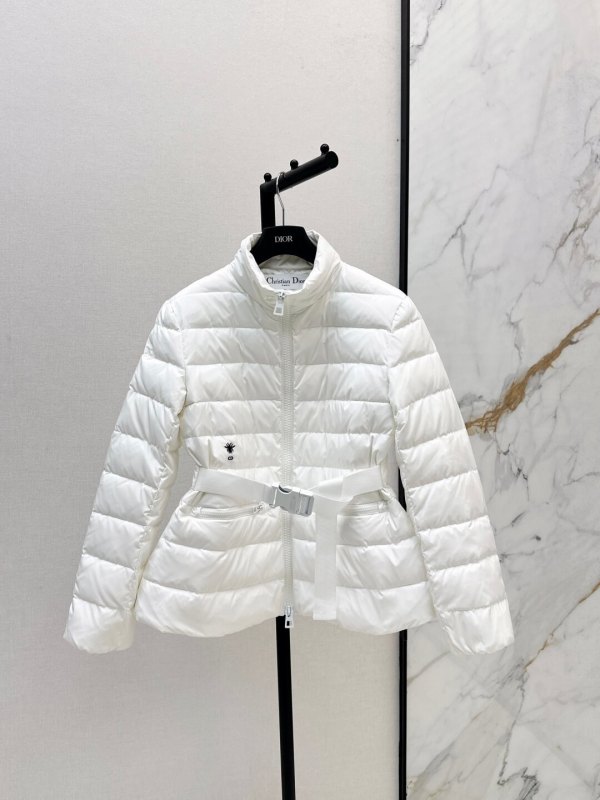 Christian Dior women's puffer down jacket- White