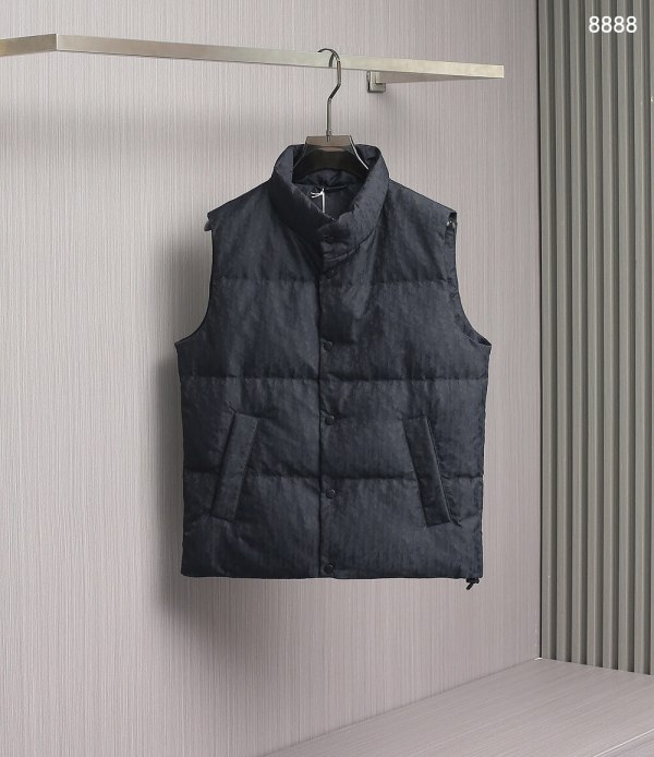 Dior Oblique Lightweight Puffer Vest- Black