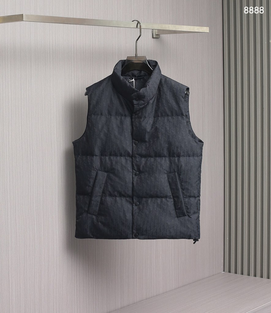 Dior Oblique Lightweight Puffer Vest- Black