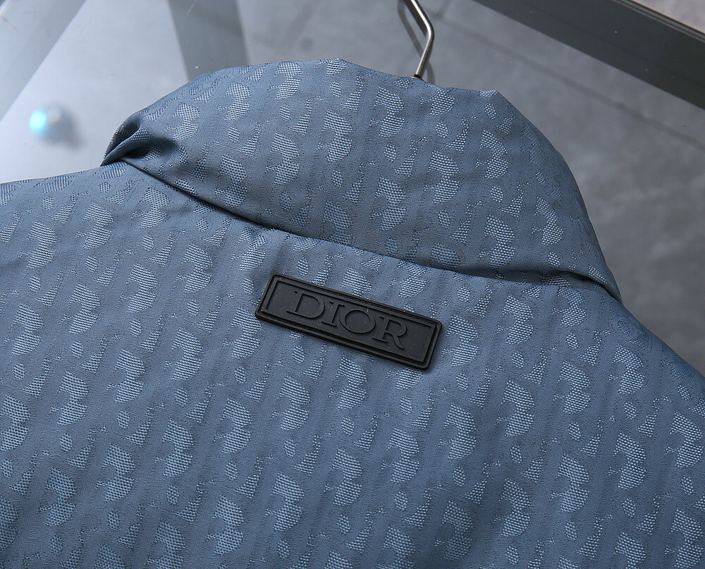 Dior Oblique Lightweight Puffer Vest- Blue - Image 6