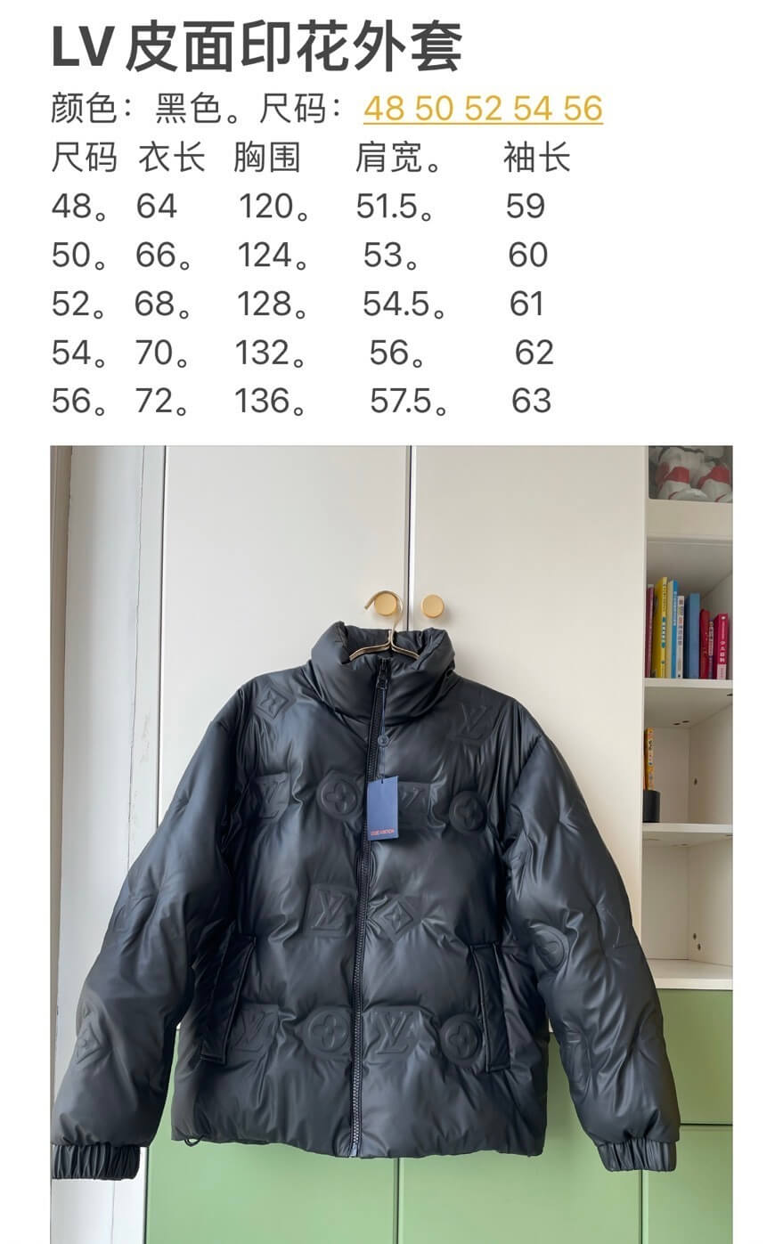 The Louis Vuitton Monogram 3D Embossed Down Jacket (Black Puffer) - Image 3