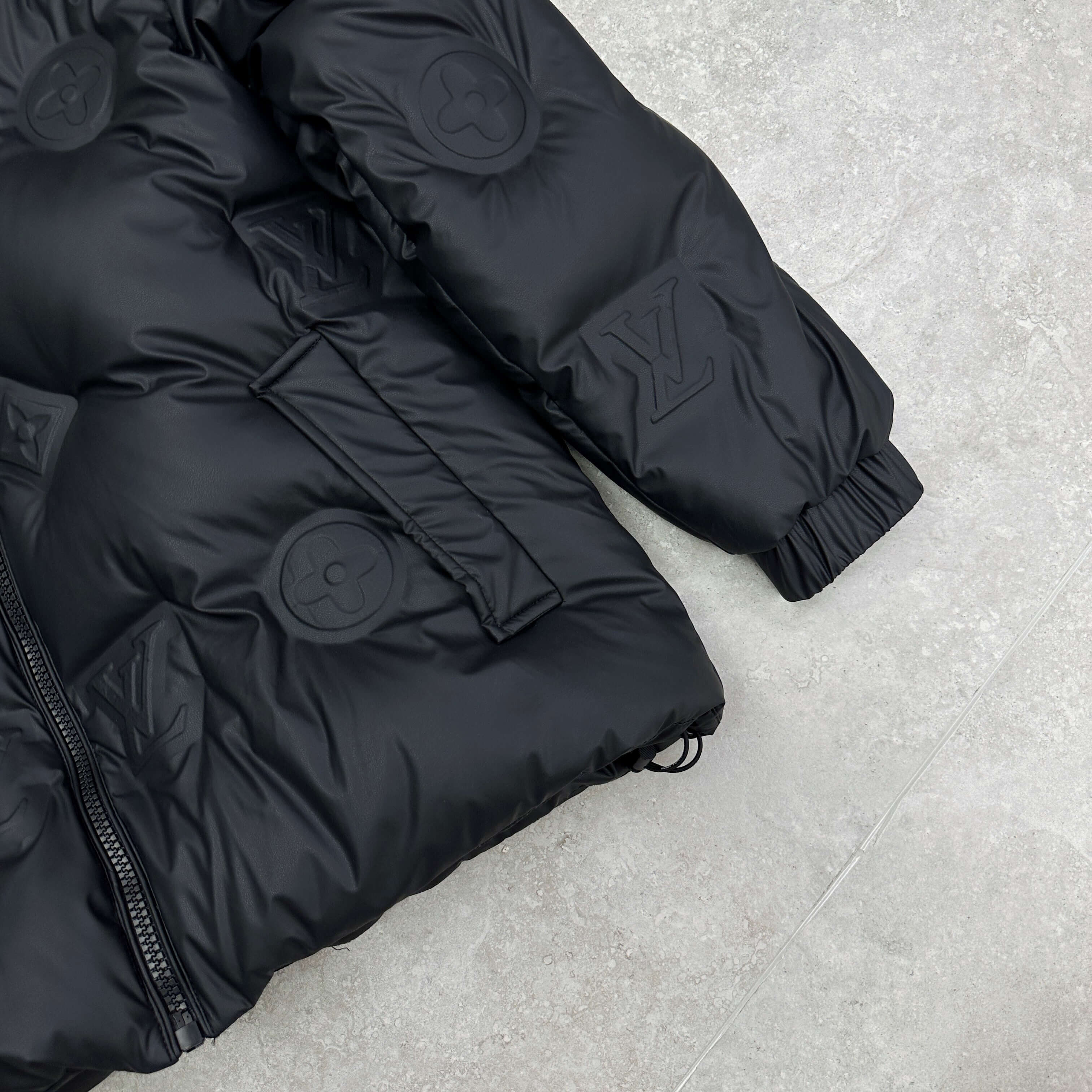 The Louis Vuitton Monogram 3D Embossed Down Jacket (Black Puffer) - Image 12