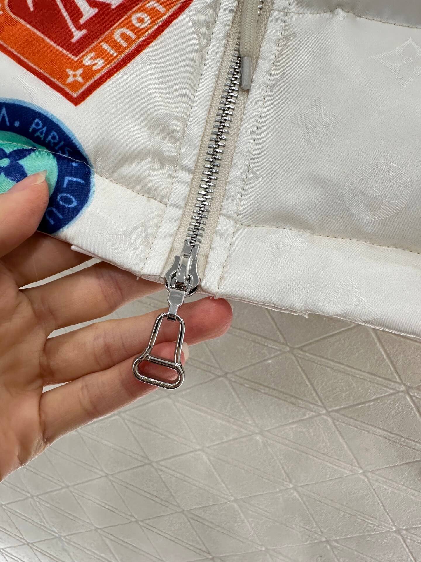Louis Vuitton Monogram Bouclé Hoodie down jackets- Milky White - Image 6