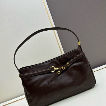 Miu Miu Brown Leather Underarm Bag
