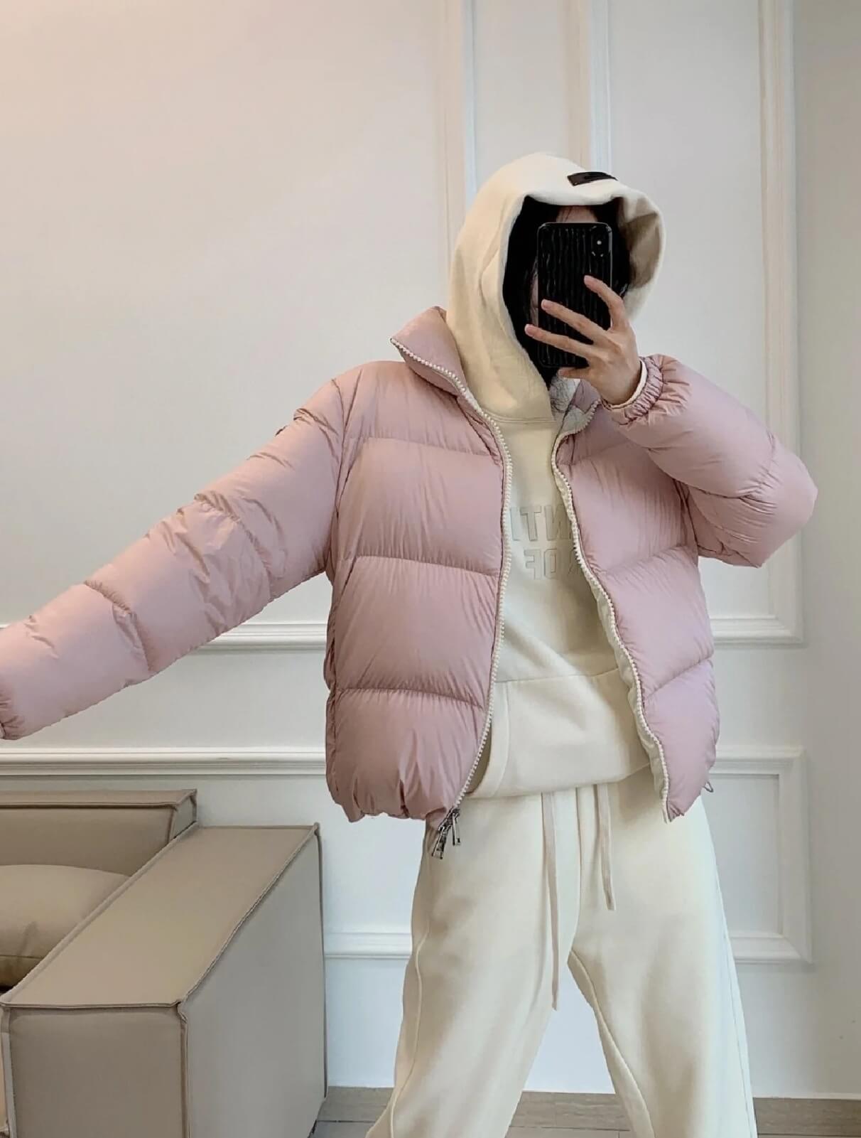 Moncler Anterne Padded women's down Jacket- Light Pink - Image 9