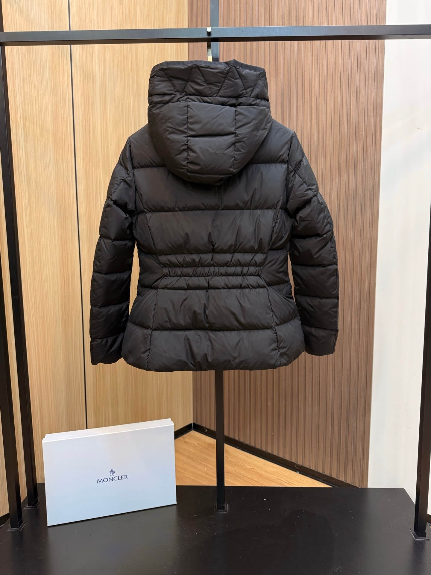 Moncler Avoce Hood Women's waist-hugging down jacket-Black - Image 7