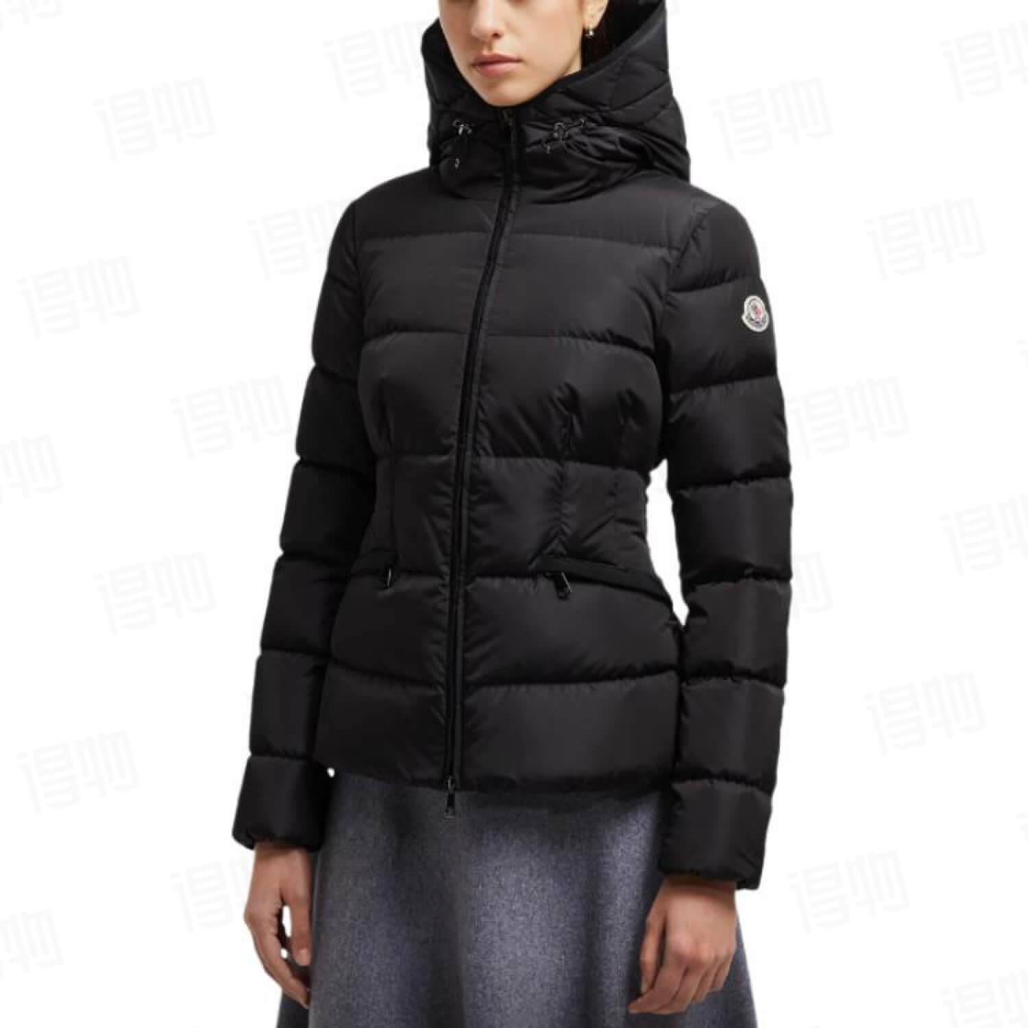 Moncler Avoce Hood Women's waist-hugging down jacket-Black - Image 10