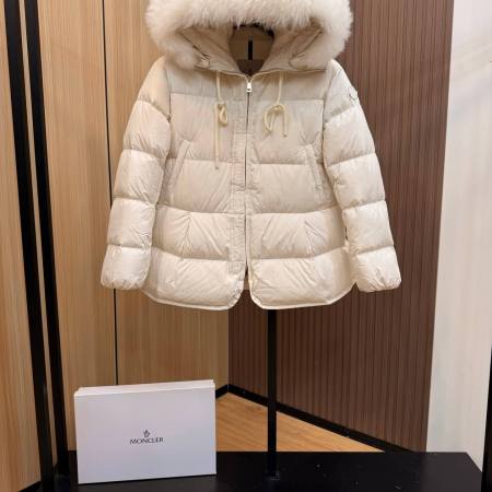 Moncler Bannec women's wool collar Down Jacket-White