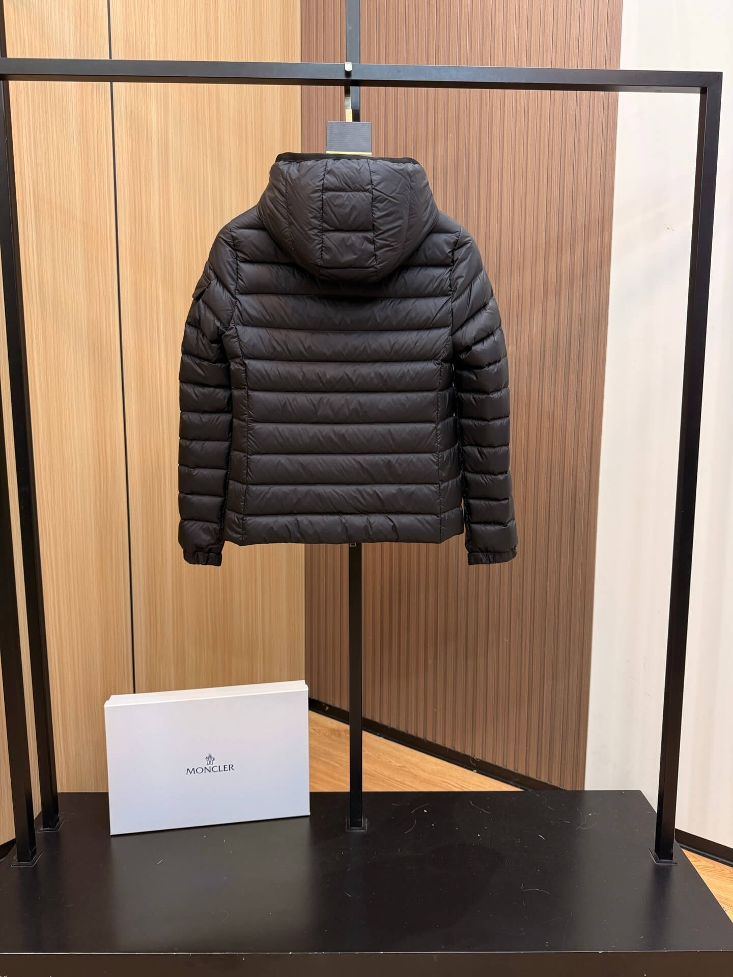 Moncler Bles women's hooded thin down Puffer Jacket- Black - Image 5