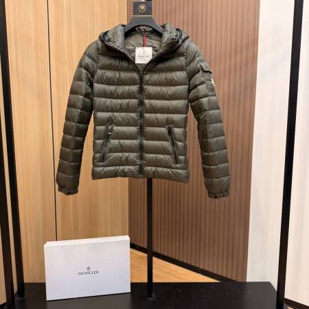 Moncler Bles women's hooded thin down Puffer Jacket- Green