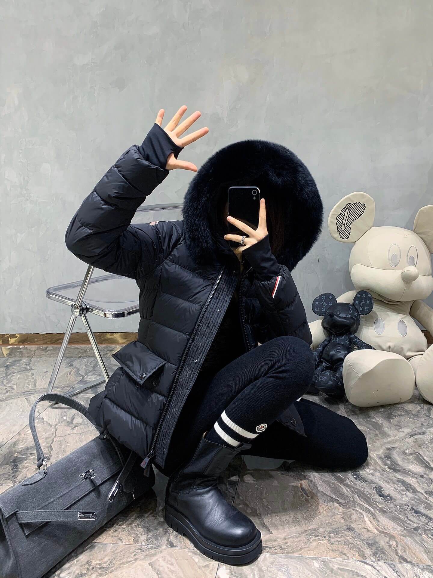 Moncler Grenoble Armonique Giubotto Jackets- Black - Image 8