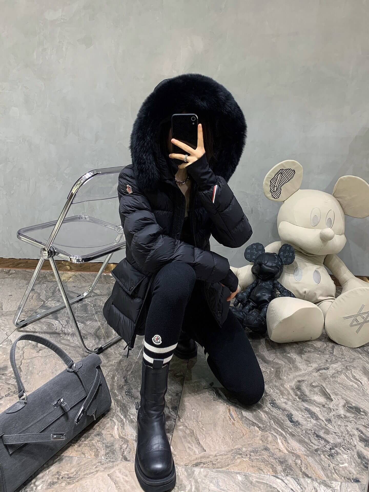 Moncler Grenoble Armonique Giubotto Jackets- Black - Image 2