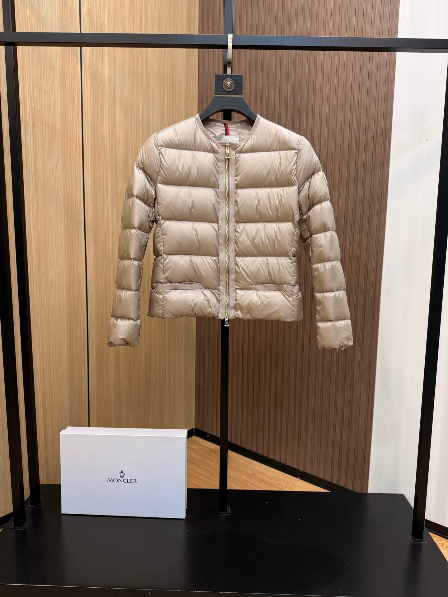 Moncler Laurine women's short down jacket-Beige - Image 2