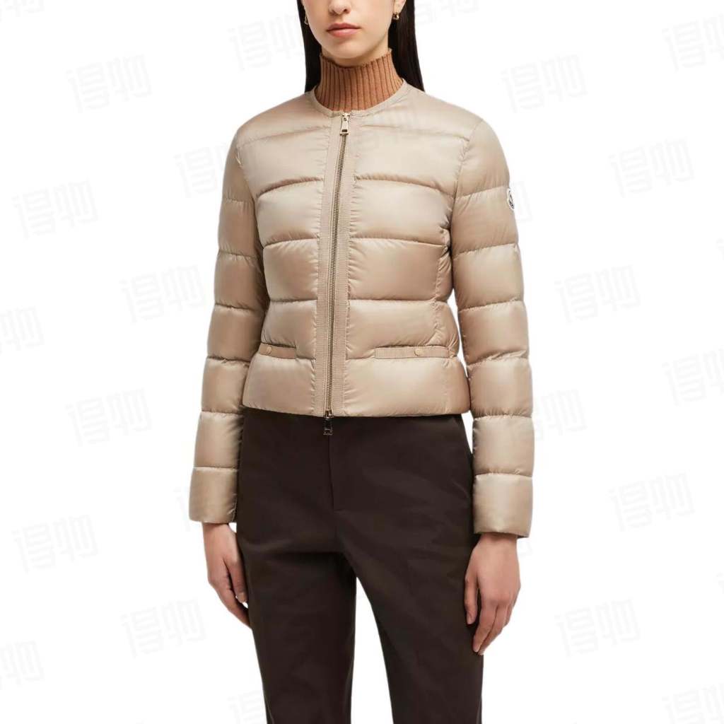 Moncler Laurine women's short down jacket-Beige