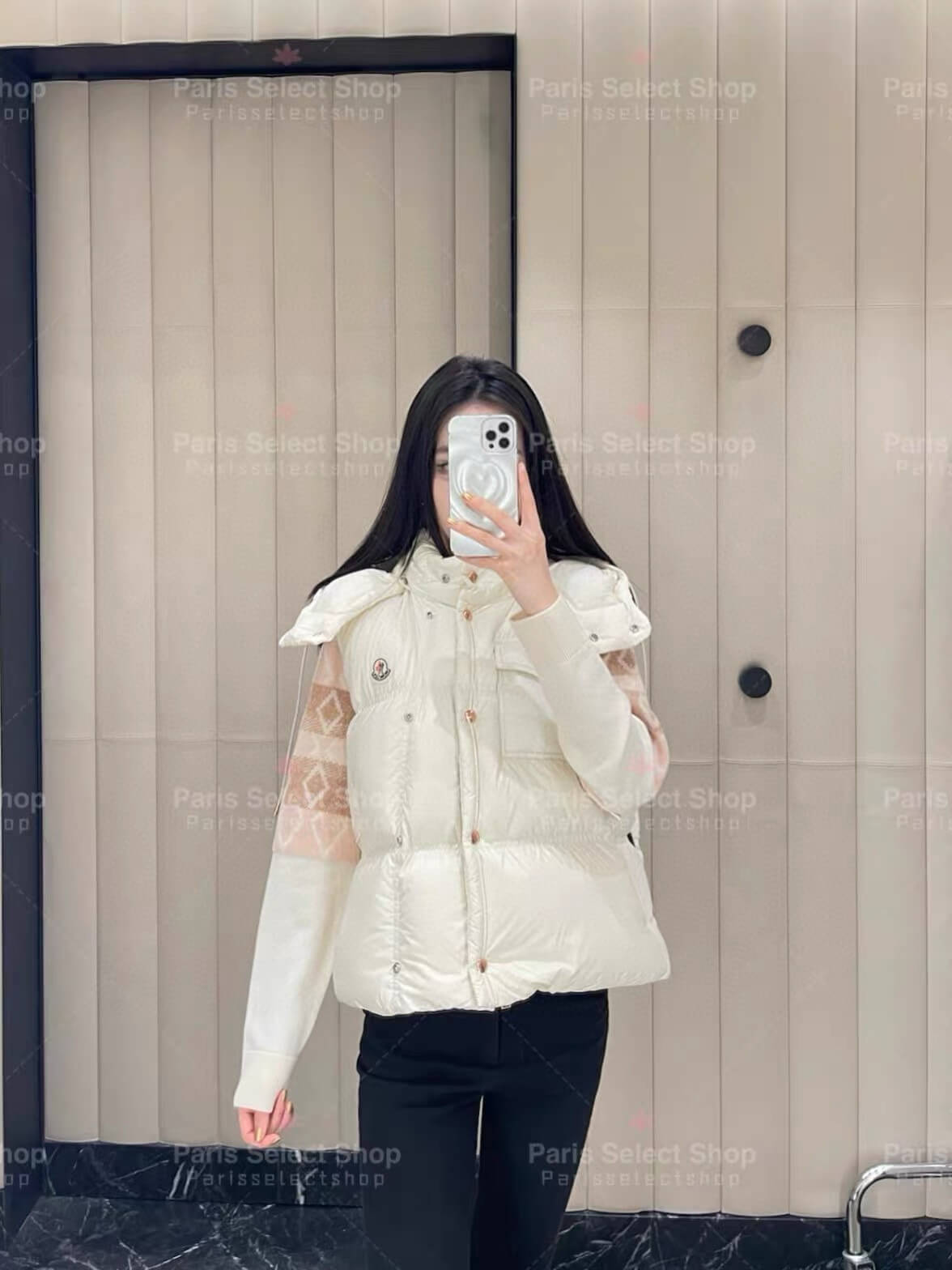 Moncler Pario Hooded Down Vest - Pale Green - Image 7