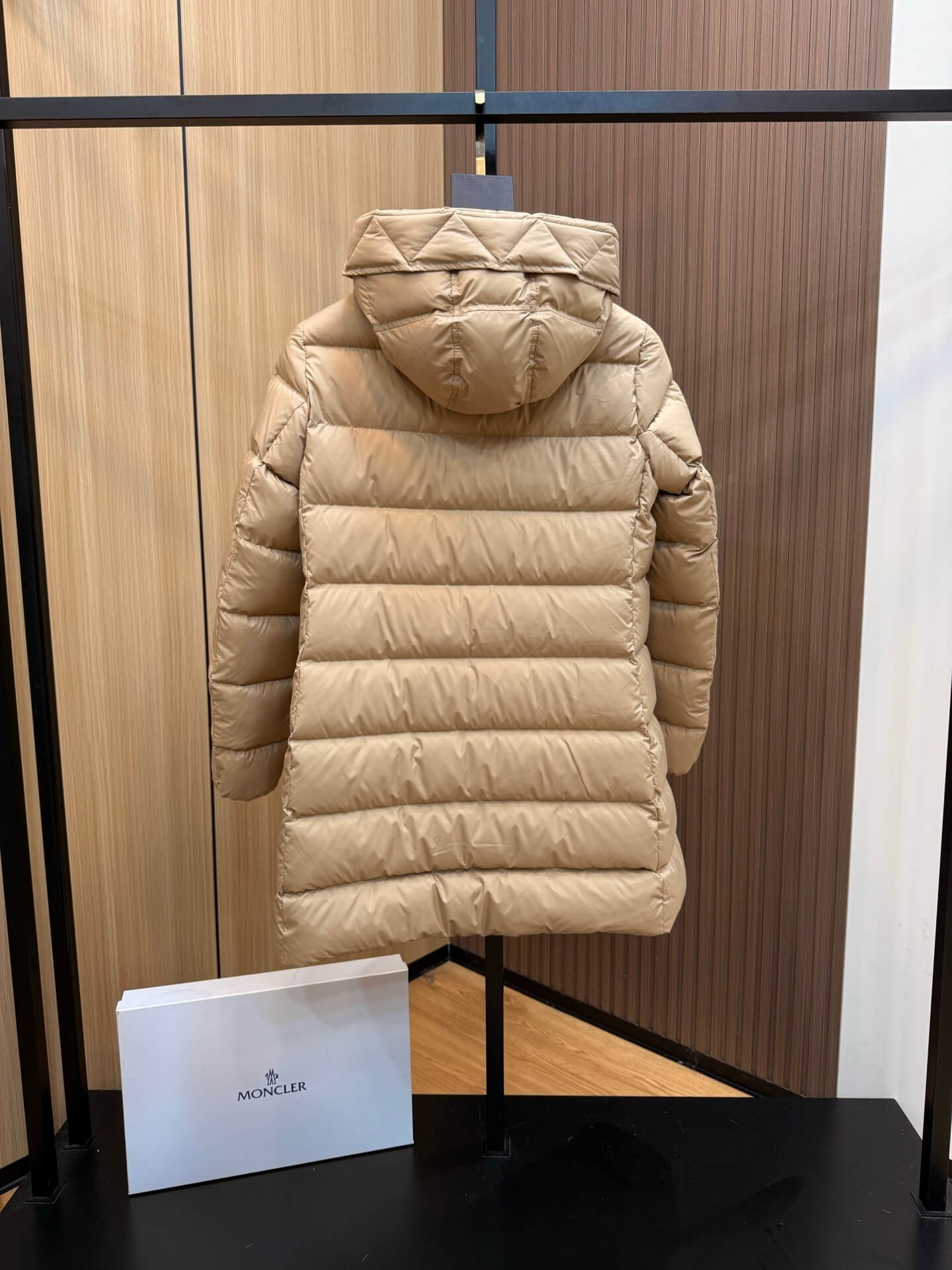 Moncler Suyen women's Long Down Jacket- beige - Image 6