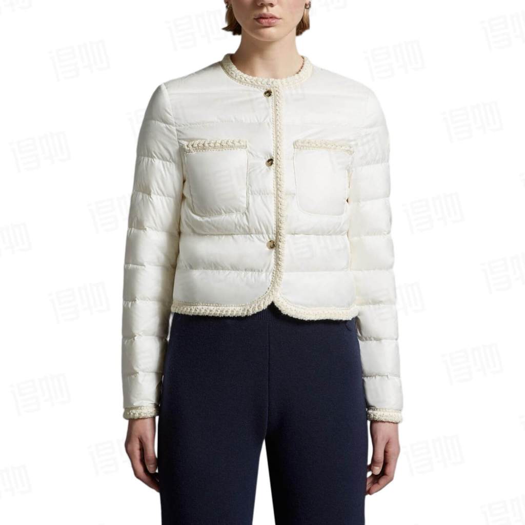 Moncler Women's Chanel style down jacket- White