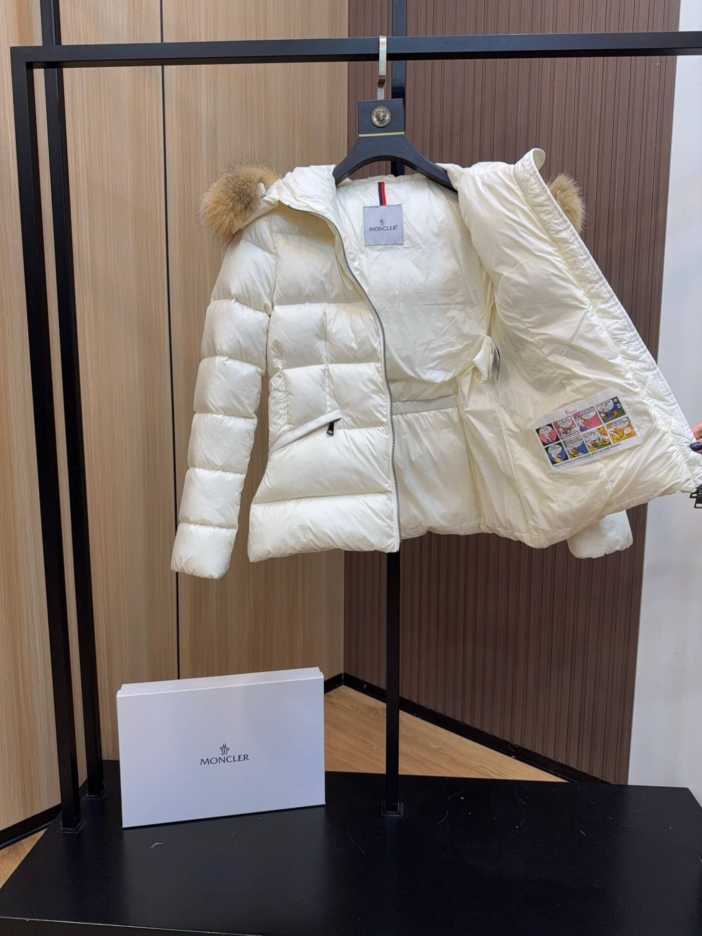 Moncler Women's short fox fur down jacket-White - Image 7