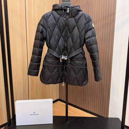 Moncler women's waist-length short Down Jacket- Black