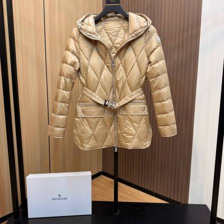 Moncler women's waist-length short Down Jacket- Gold