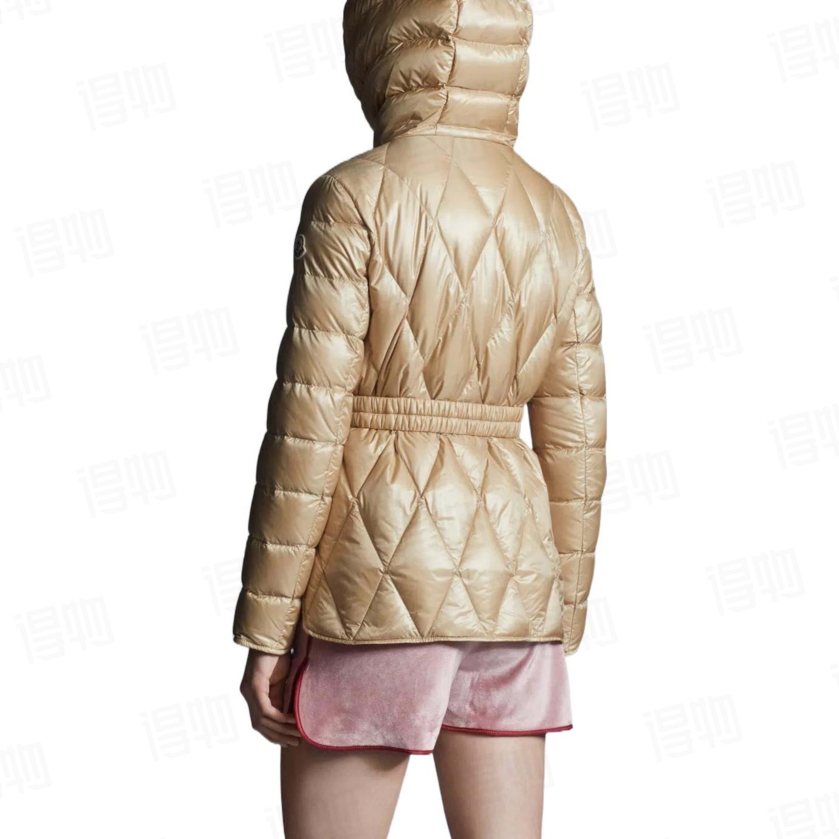 Moncler women's waist-length short Down Jacket- Gold - Image 9