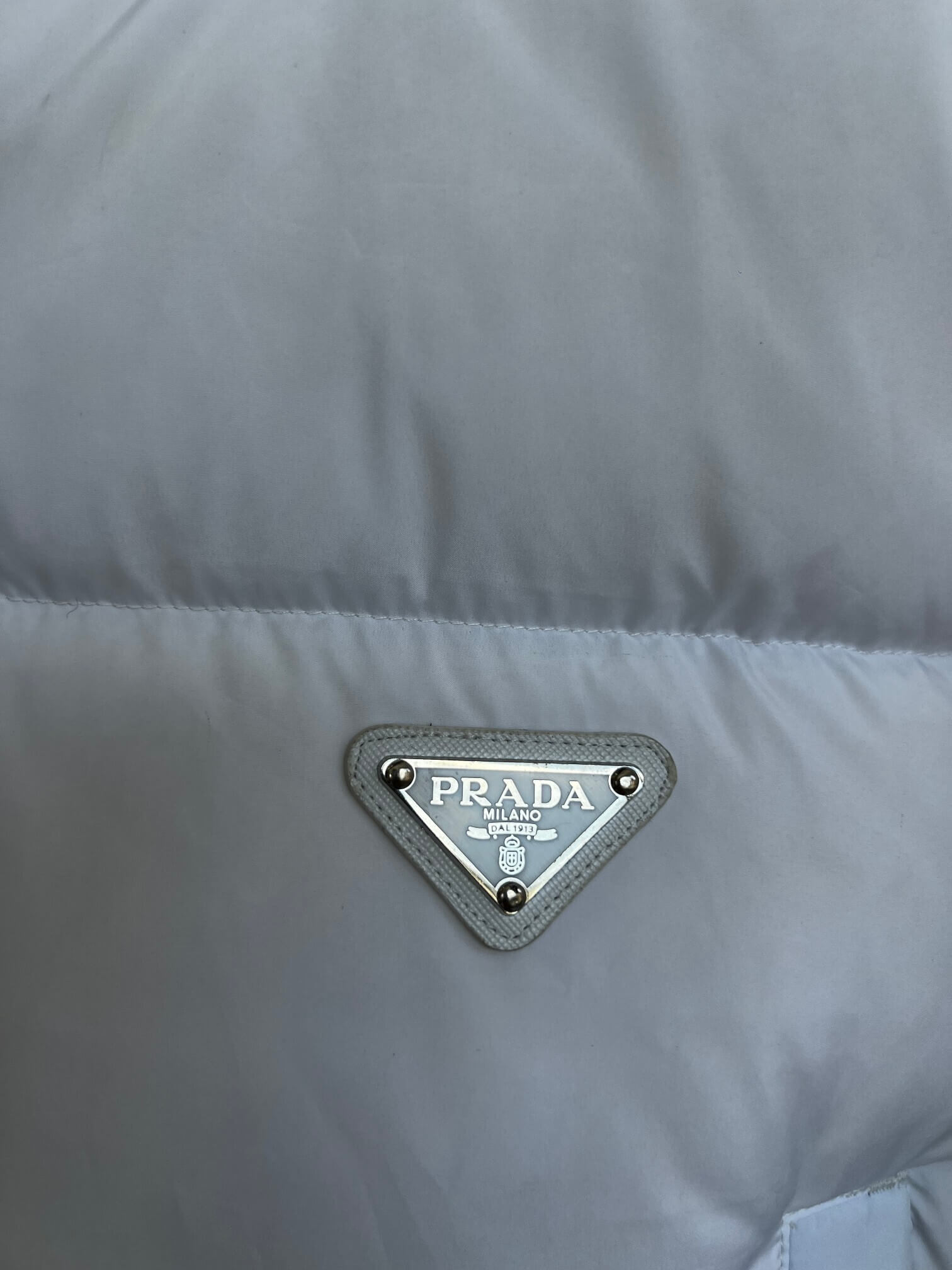Prada Ciré Cropped Puffer Down Jacket- White - Image 5